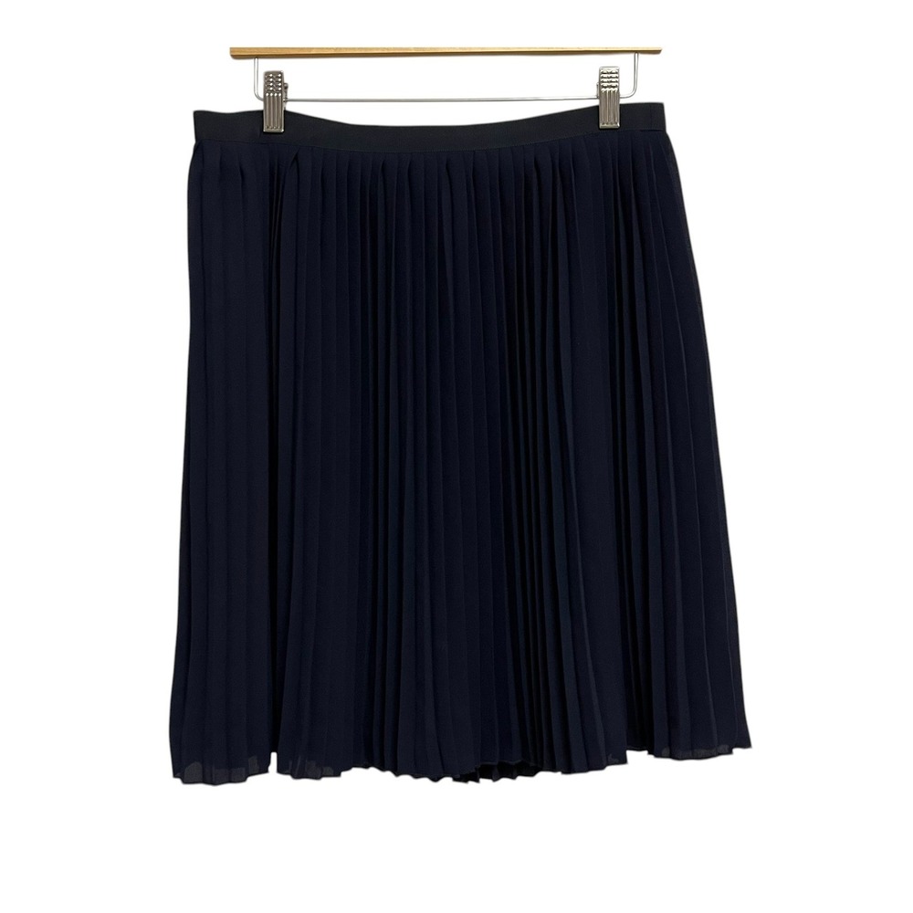 J. Crew Factory Navy Pleated Mini Skirt